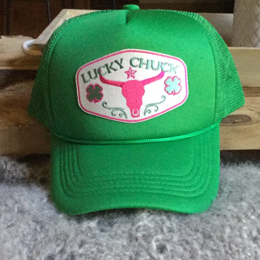 Lucky Chuck Hat Barrel Racing Rodeo Horse Cowgirl Festival Barn Ranch Roper